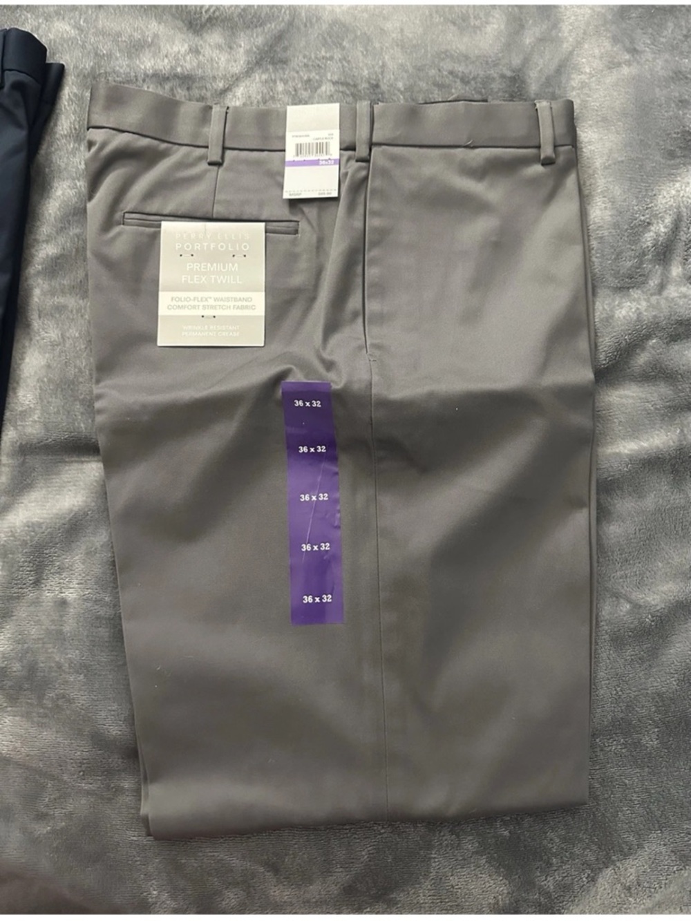 Perry Ellis Premium Flex Twill Dress Pants - Gray
